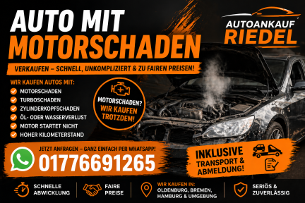 Auto mit Motorschaden verkaufen,Ankauf Motorschaden