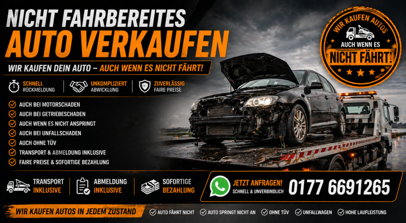 Nicht fahrbereites Auto verkaufen